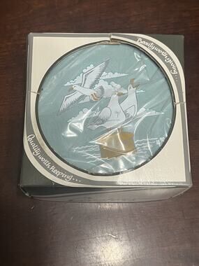 4 Dew Stopper Coaster Set Coastal Design With Seagulls By Sandstone Creations